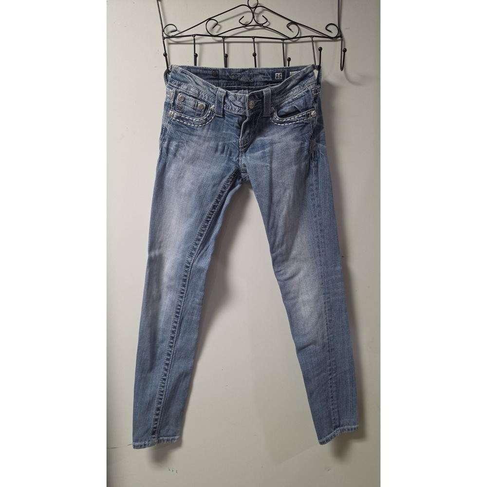 Miss Me Women's Embellished Skinny Jeans – Medium Wash (Size 25)